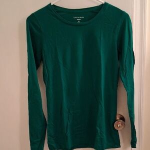 Lands' End Women's Teal Long Sleeve Tee